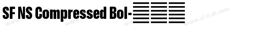 SF NS Compressed Bol字体转换